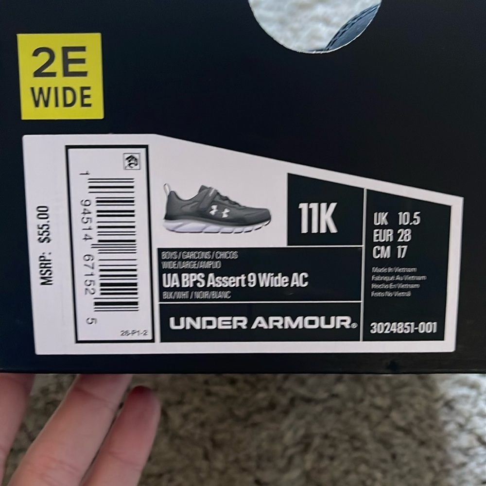 Brand new UA toddler boy shoes